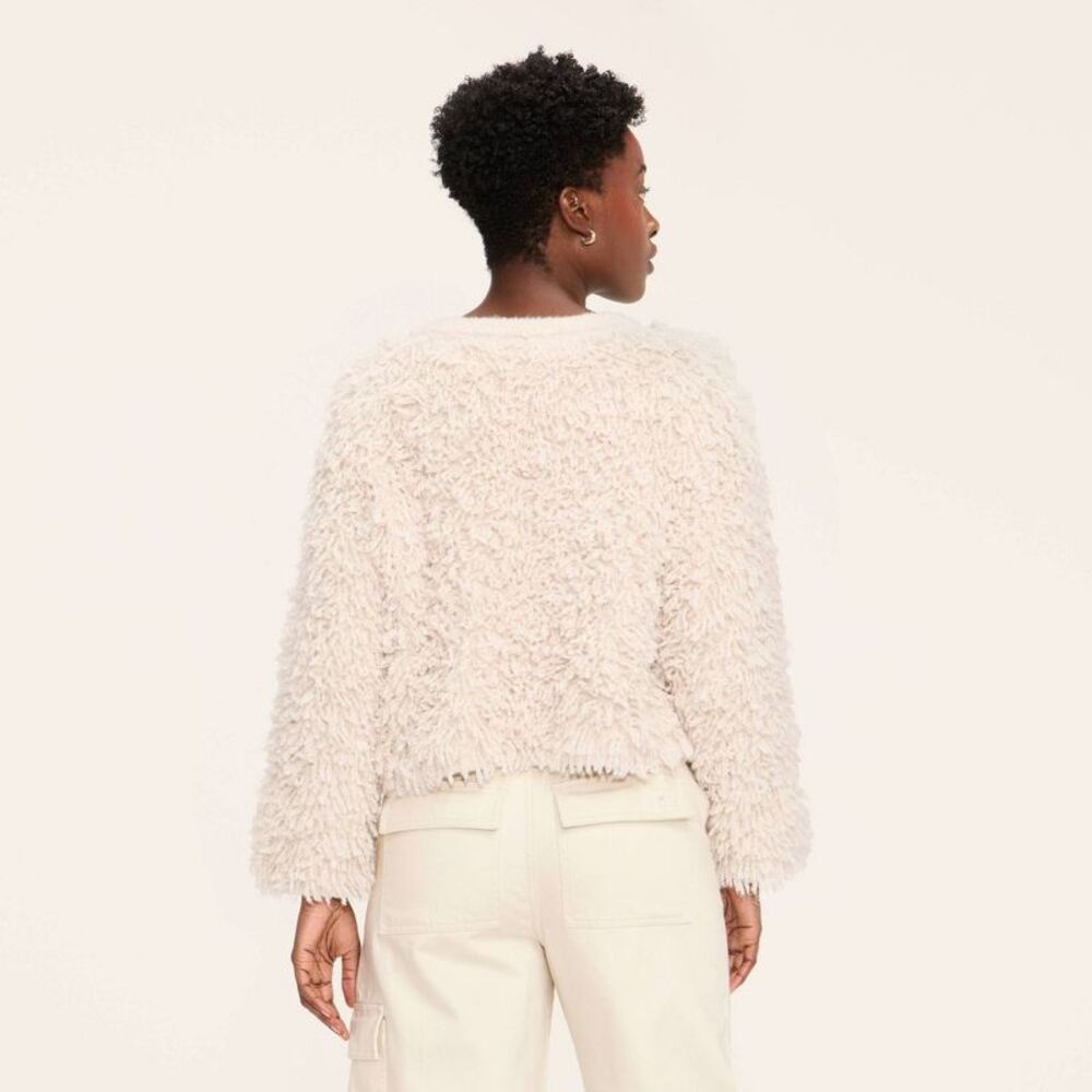 Woolrich - Women's Loopy Yarn Crewneck Pullover Sweater - Woo Cream - Picture 3 of 3